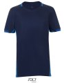 Kinder Sportshirt Classico Contrast Sols 01719 Navy-Royal